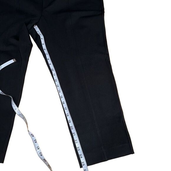 Catherine’s Curvy Collection Womens 1X Black Cropped Trouser Pants w Buckles - Picture 9 of 9